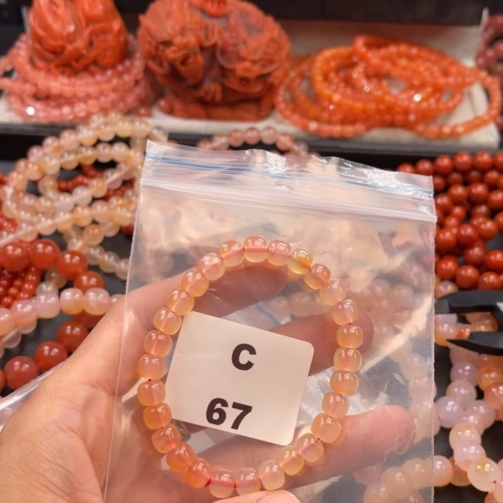 南红玛瑙未镶嵌多样性发货默认微瑕称重7mm