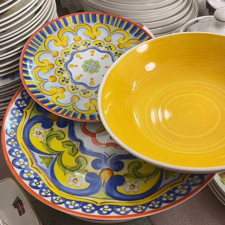 新骨瓷三件套10.5/7.8寸浅盘8寸窝窝盘正品