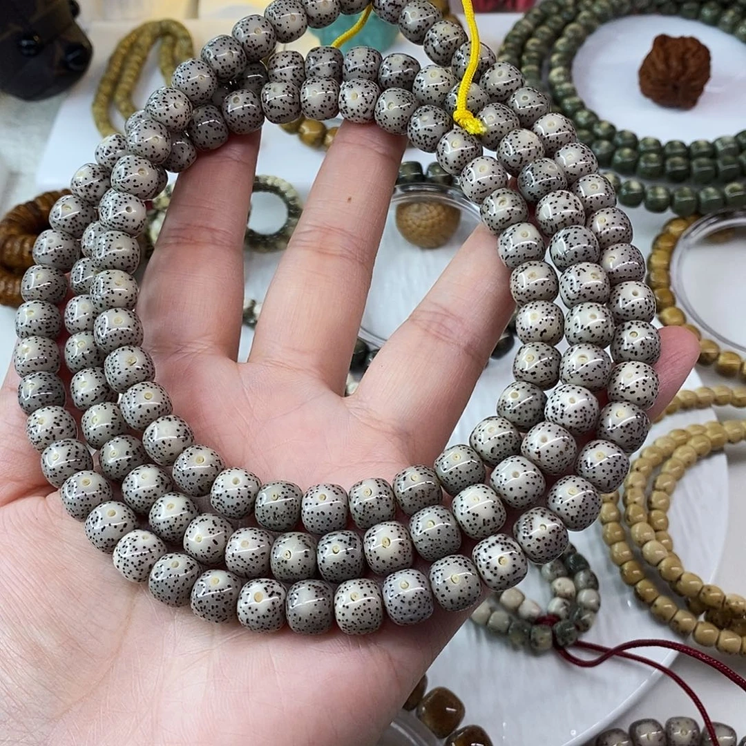 柔***升星月菩提手串卡9灰冰细星C