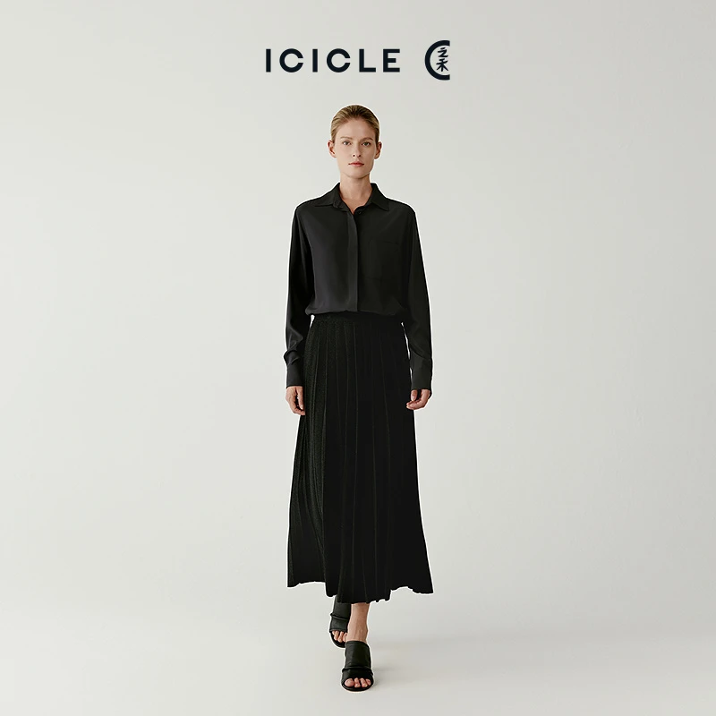 ICICLE之禾女装细支羊毛半身裙0972