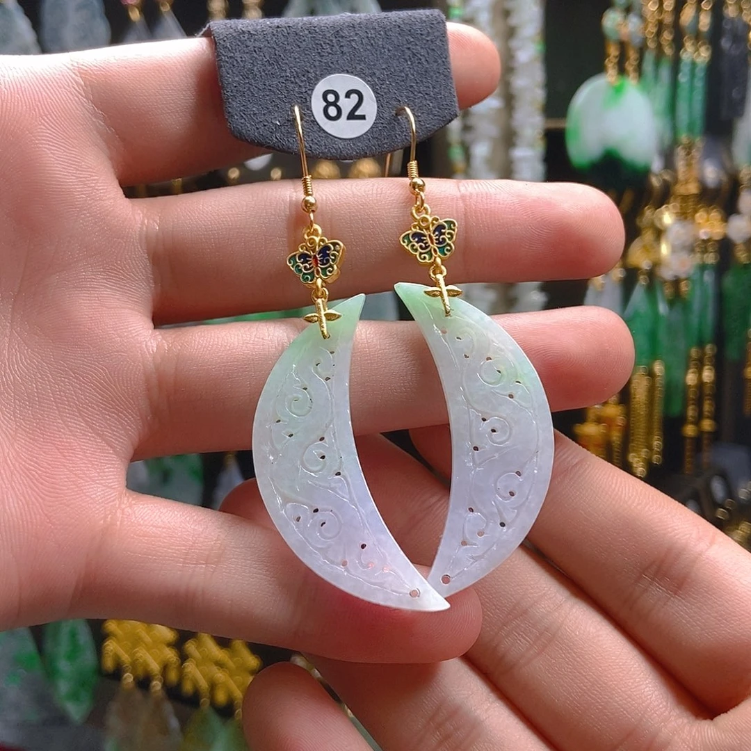 翡翠未镶嵌耳饰翡翠