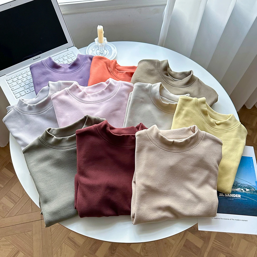 女孩校服保暖神器冬款保暖一体绒打底衫2025冬季新款时尚潮流内搭