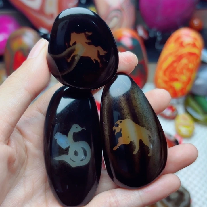 平***知未镶嵌玛瑙/玉髓珠宝半成品