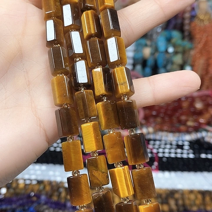 玛瑙/玉髓未镶嵌珠宝半成品A级天然虎眼卡7*11mm