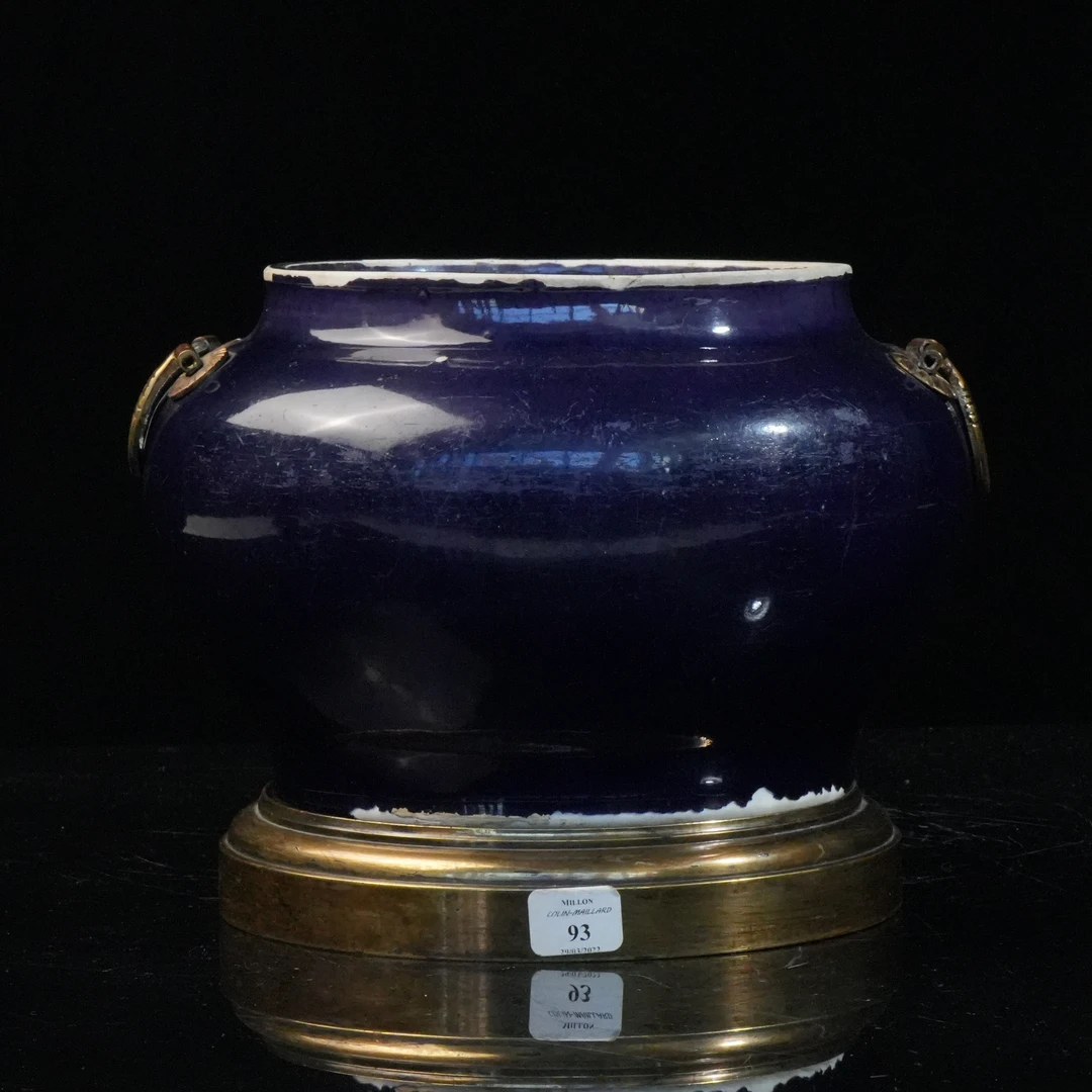 lot15955 6179 清康熙 茄皮紫釉罐 d14.4h16