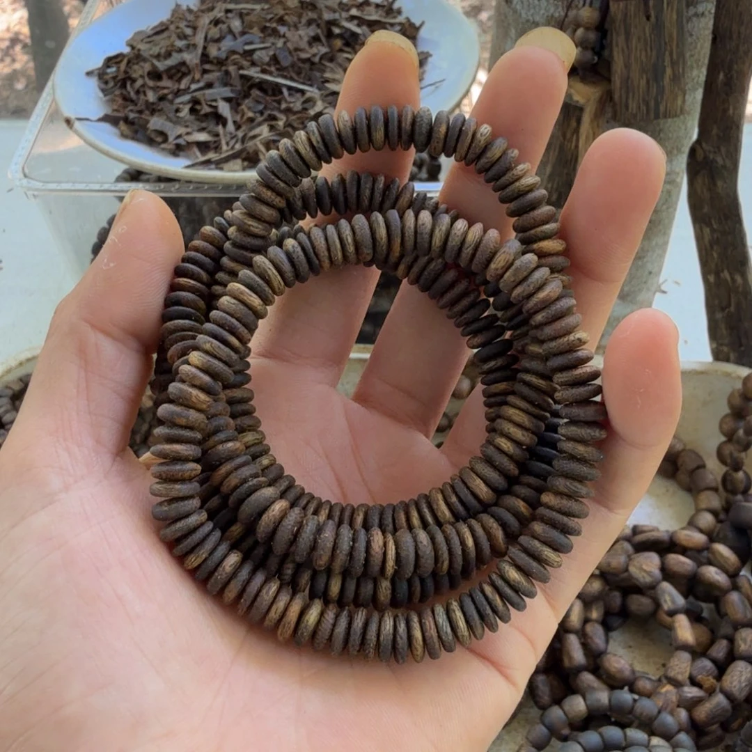 沉香碎屑沉香单圈算盘珠4克多样性发一