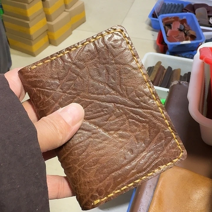 褐色植糅六个卡位驾照卡包