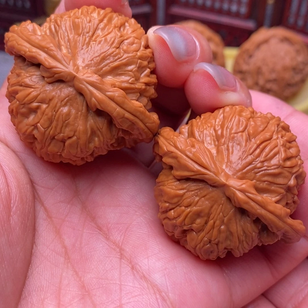 削***部文玩核桃把件毕业球白43.8全品