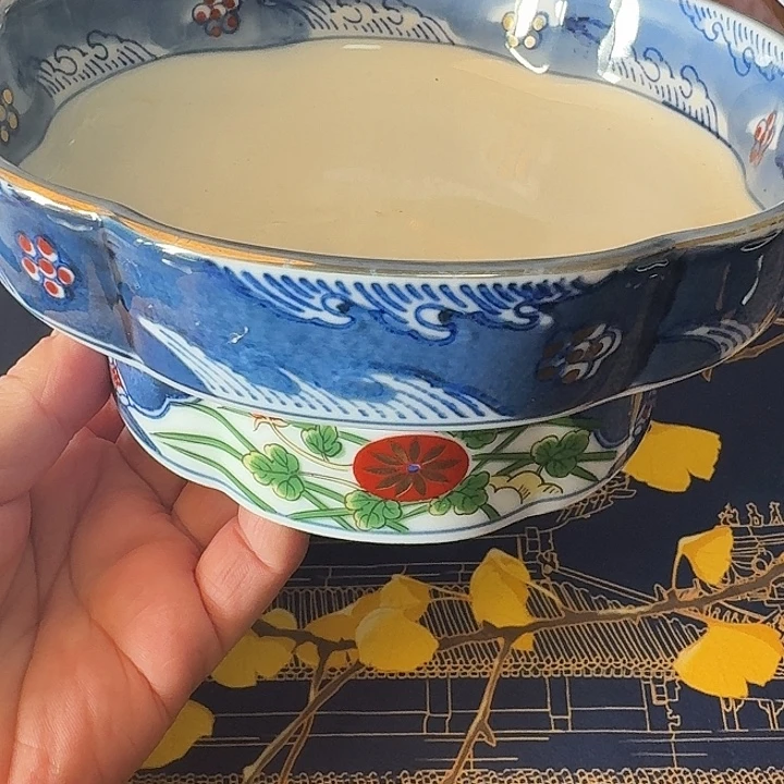 瓷S54青花手绘高足钵啦啦