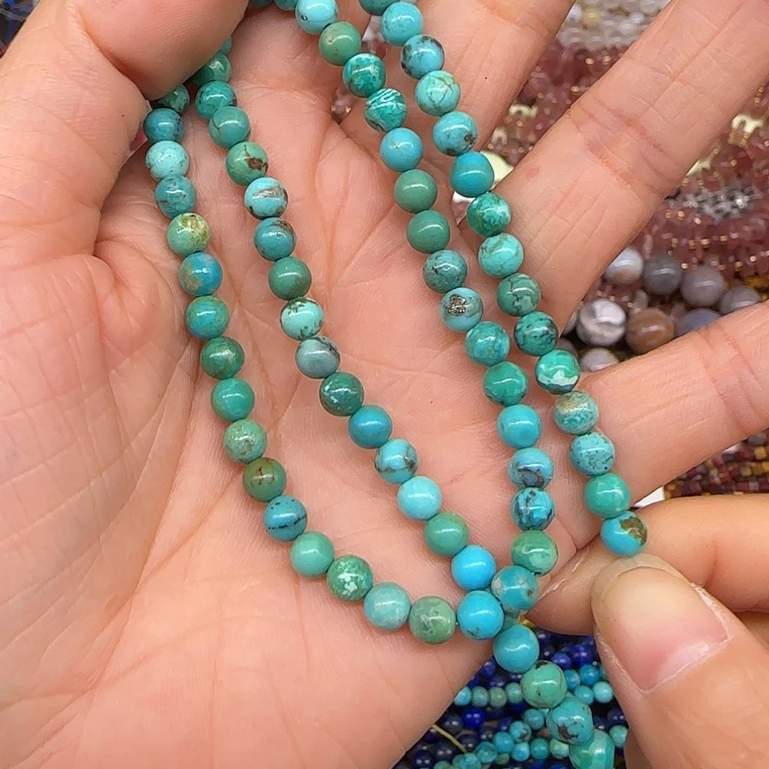 玛瑙/玉髓合金珠宝半成品4mm一条