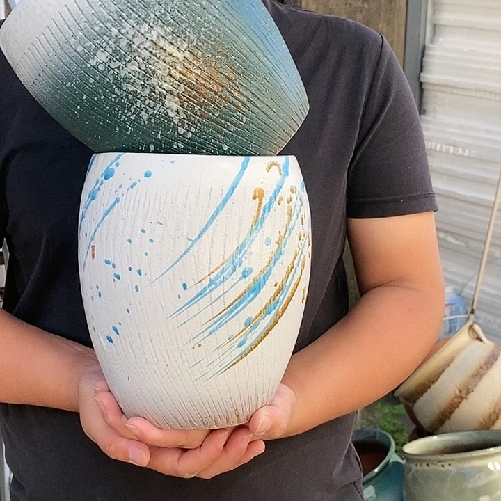 紫砂花盆口16高20福利