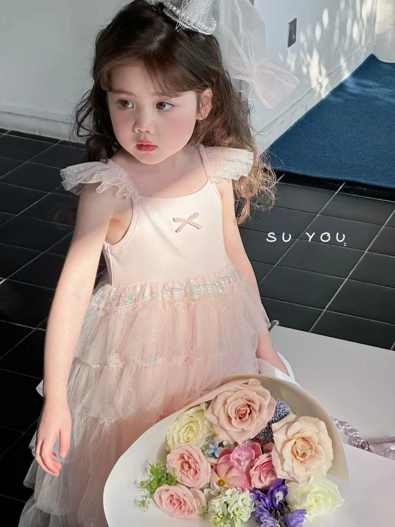 Suyou2025夏～网纱吊带连衣裙662084（女童汉服