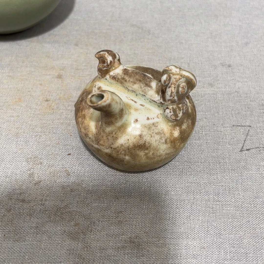风***3陶摆件湖田窑动物造型水滴