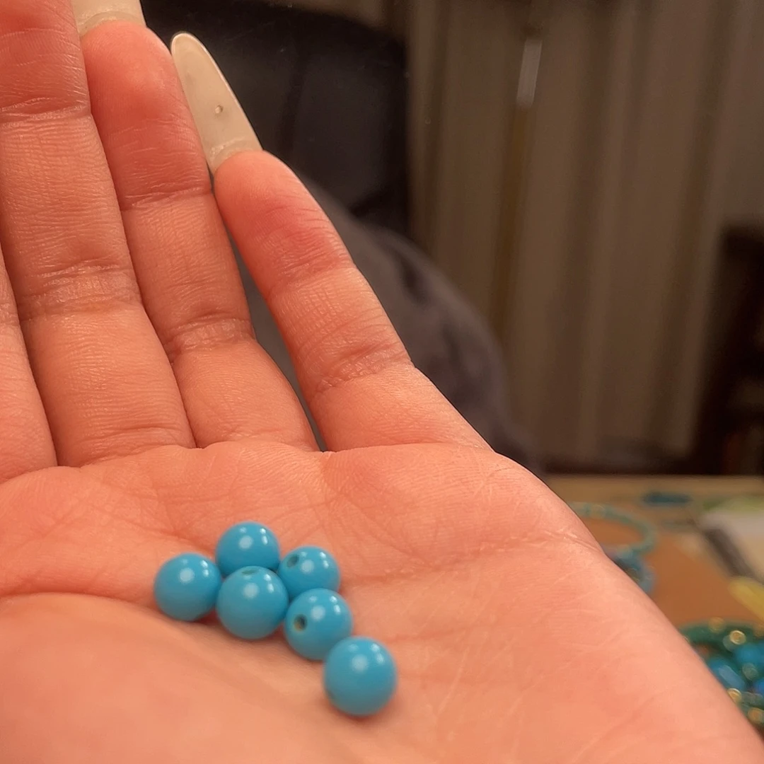 树脂非金属12颗7mm圆珠