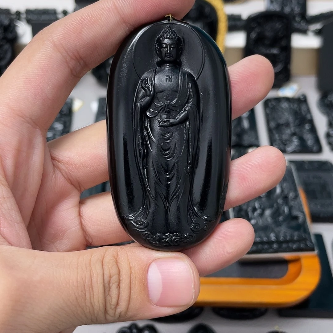༺***༻蛇纹石玉未镶嵌吊坠