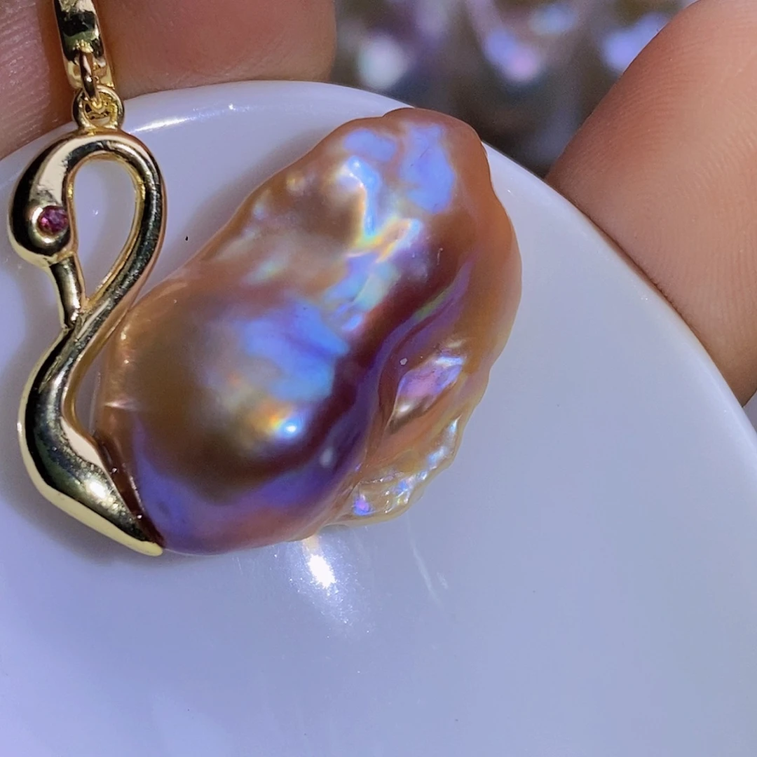 淡水珍珠银S925镶嵌淡水珍珠