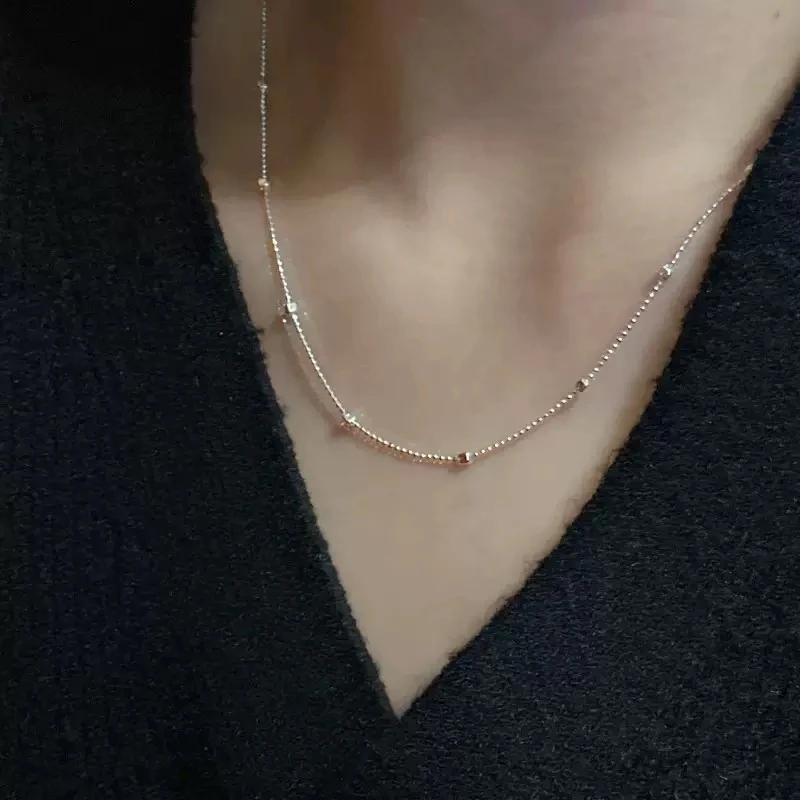 链子925银 春夏意大利精工爆款方块链闪光链精致ins风5004