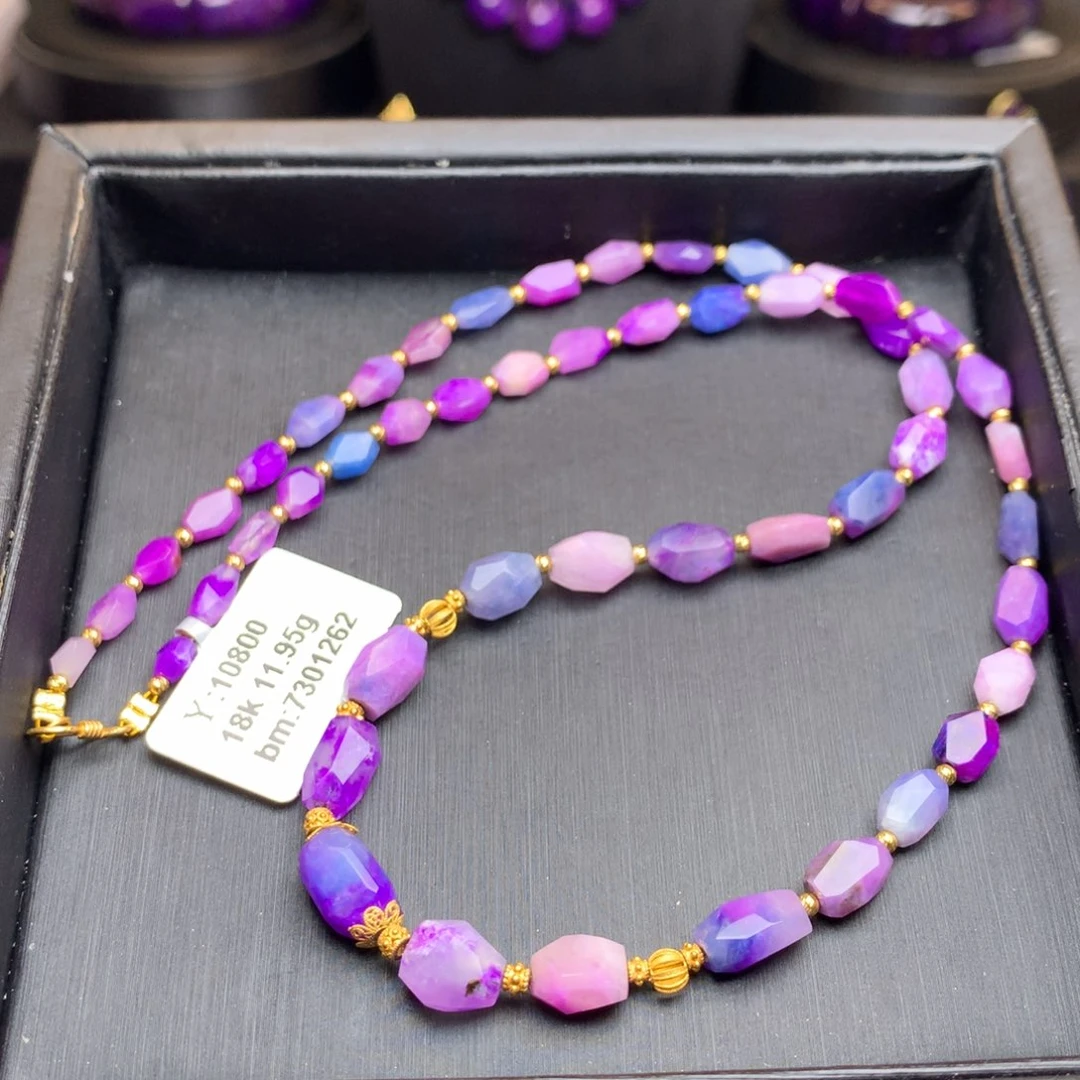 苏纪石（舒俱来）项链18K金镶嵌