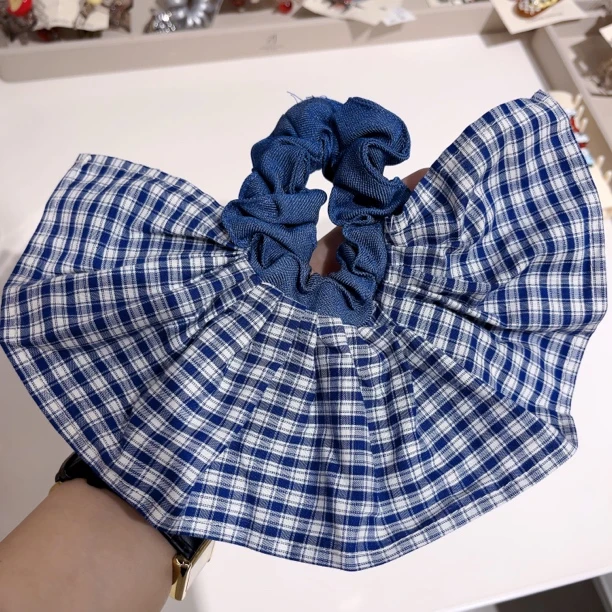 F369蓝色格子小圈子肠圈