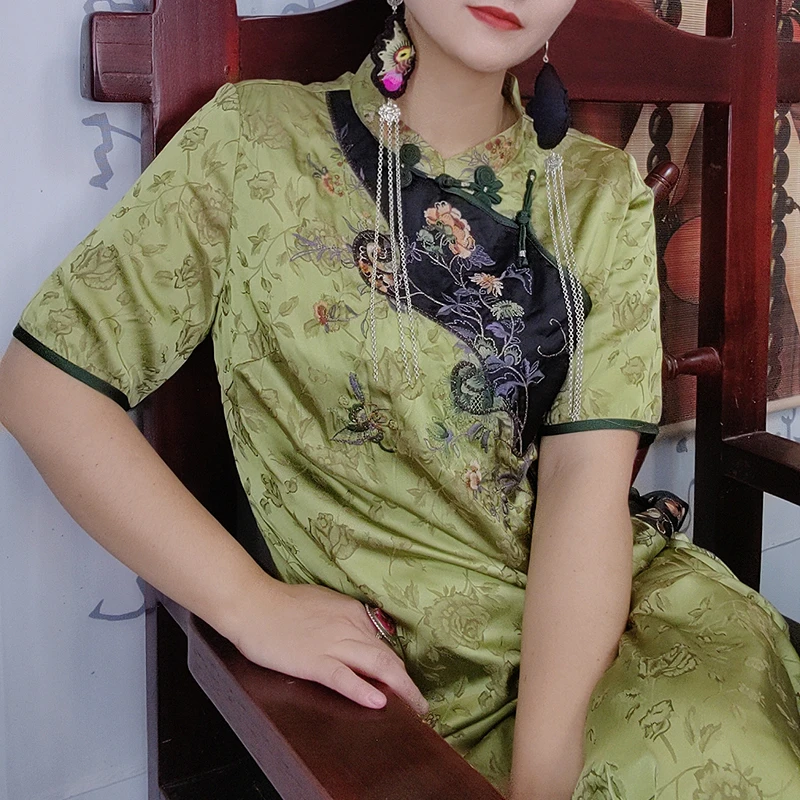 扶茶-夏季百搭长款民族风气质连衣裙152054