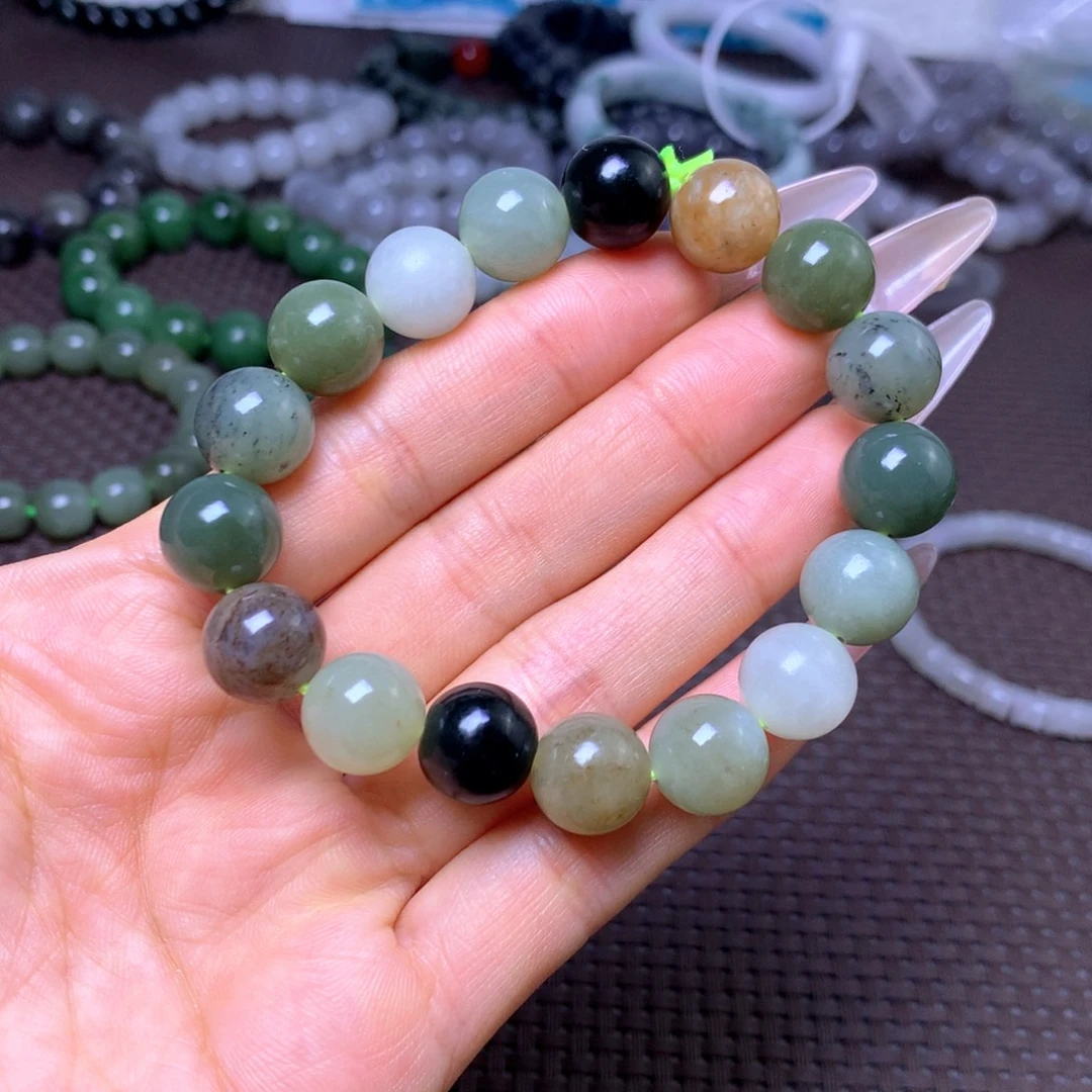 和田玉未镶嵌手串卡12