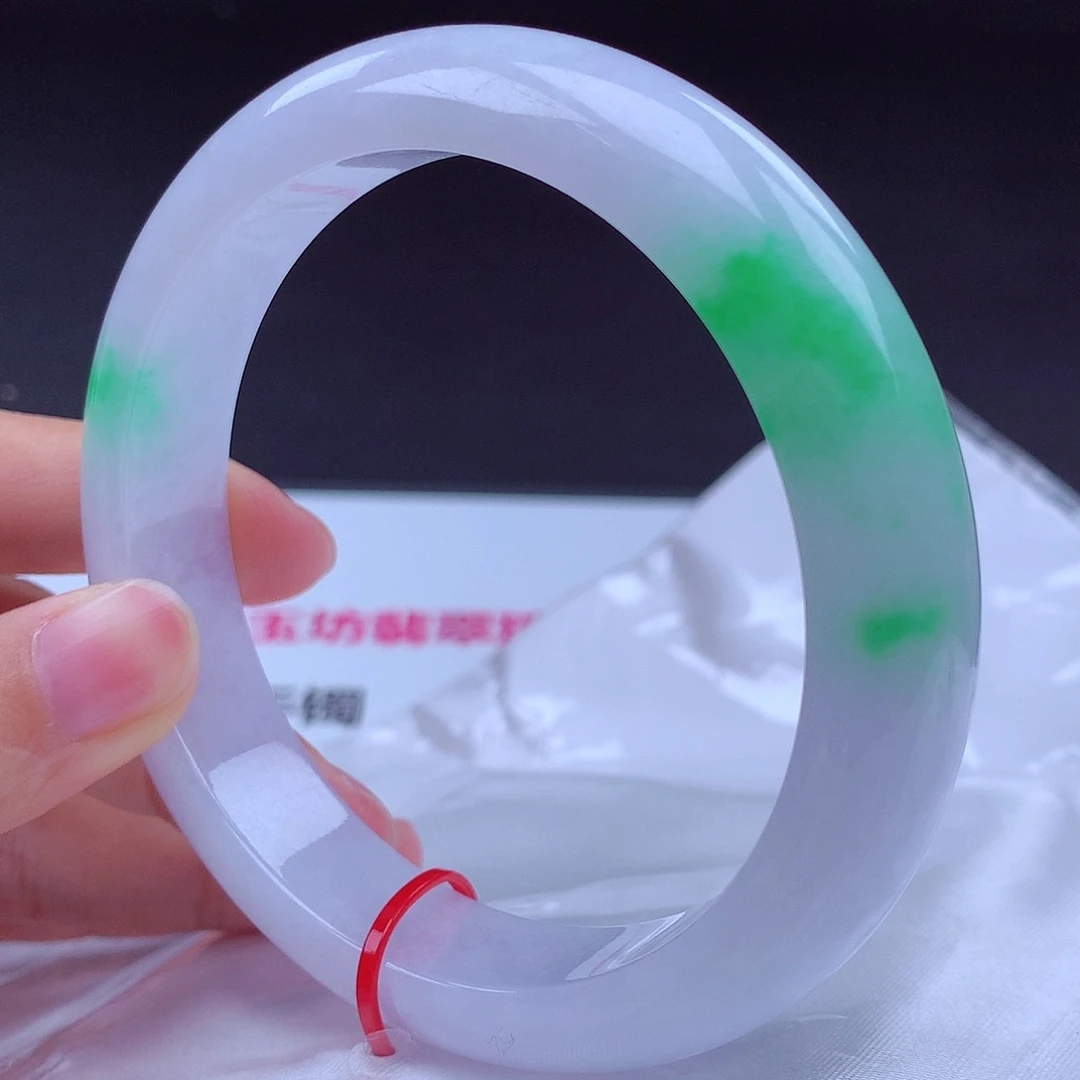 翡翠未镶嵌手镯63圈001988