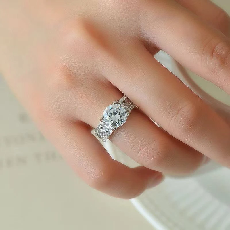 [南非甄选】NFZX私人定制 豪镶四爪牛头3.0CT