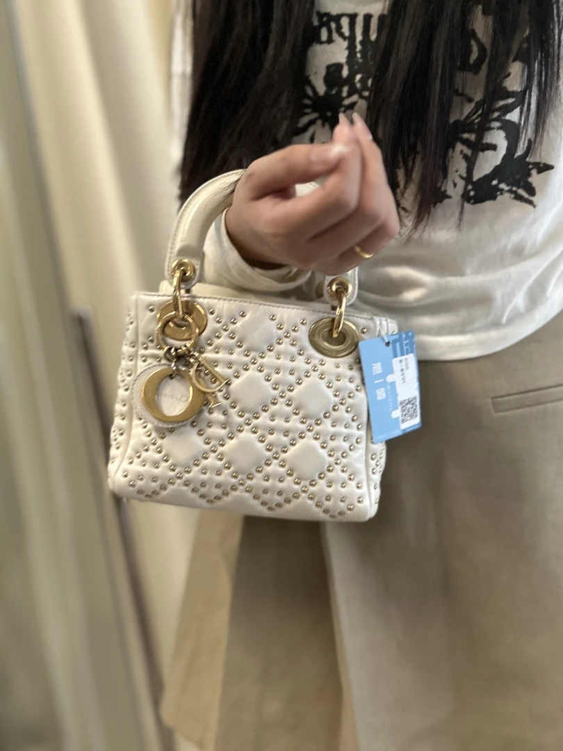 95新 DIOR/迪奥 经典三格戴妃包优雅设计时尚百搭手提包