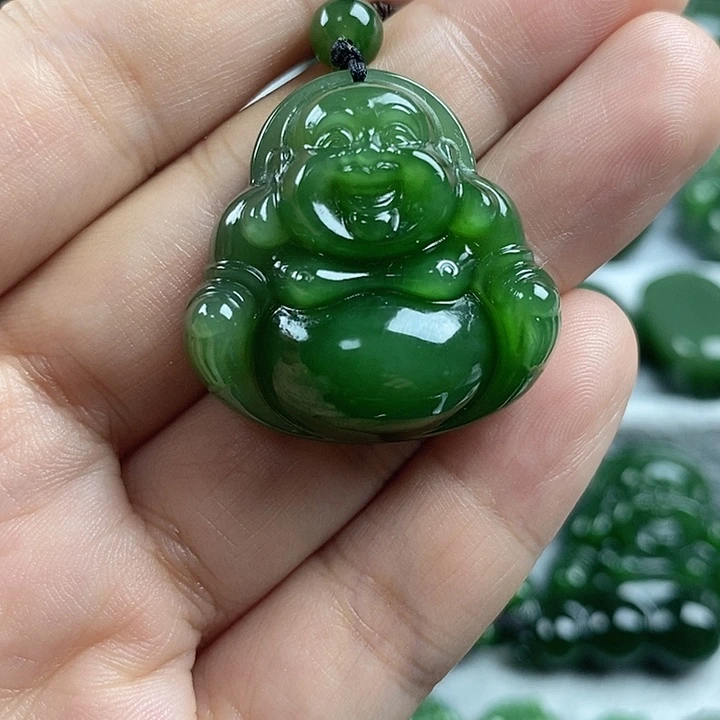 和田玉（碧玉）未镶嵌吊坠(不含链)30mm