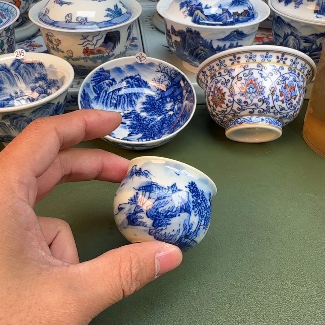 纯手工纯手绘茶具石头292