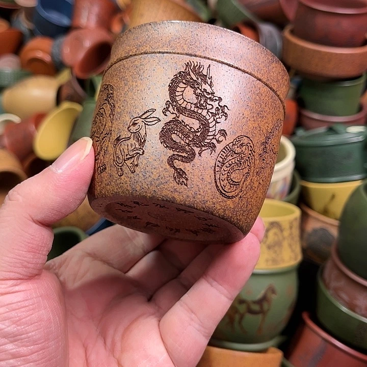 紫砂茶杯全手工紫砂主人杯