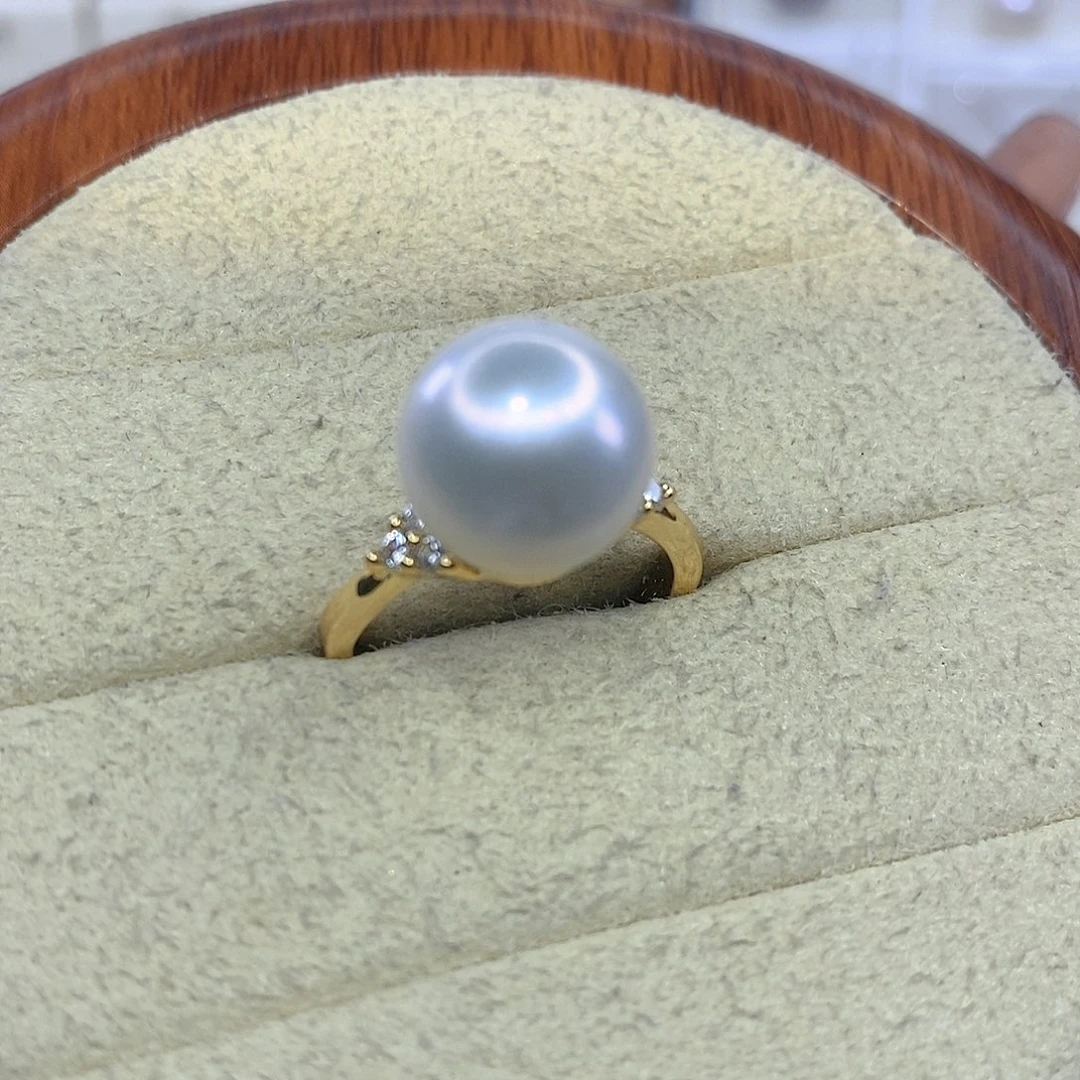 合金戒指淡水珍珠