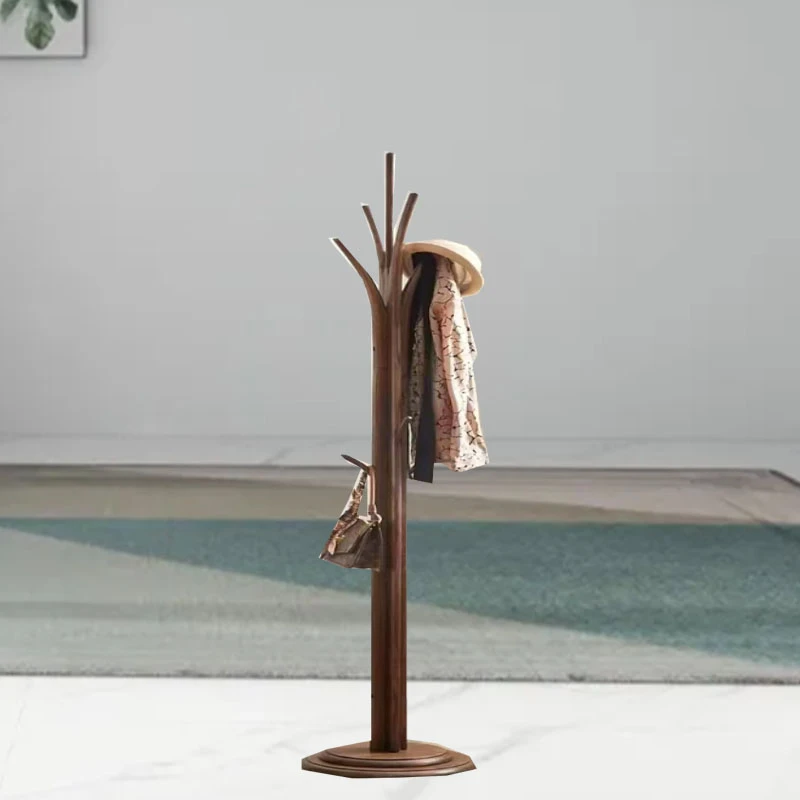 创意成年人新中式衣服架家用落地中式衣帽架不占地衣帽架客厅
