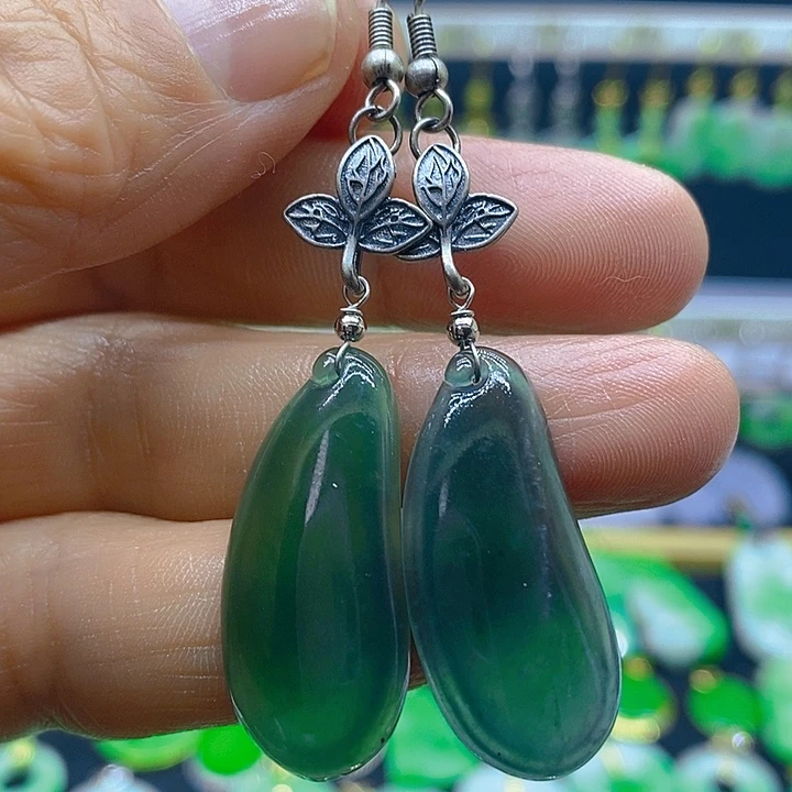 翡翠未镶嵌耳饰耳坠