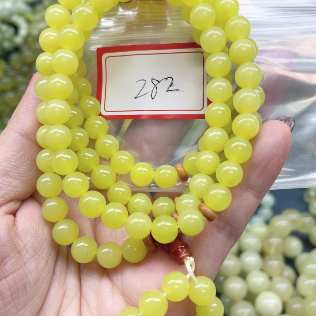 未镶嵌蛇纹石玉手串玖*