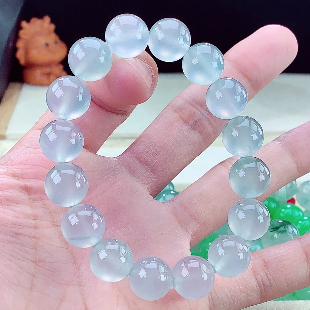 翡翠未镶嵌手链卡12+