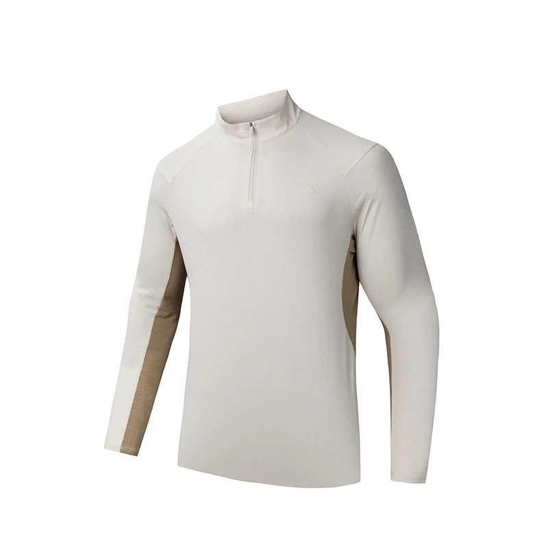 【樊振东同款】长袖t恤男士户外半拉链立领运动上衣152446404