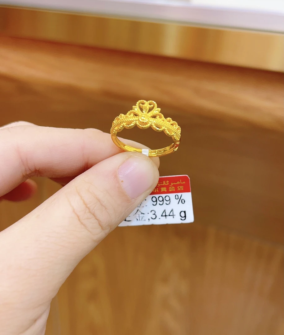 足金戒指3.44克（660/克）实心 活口设计