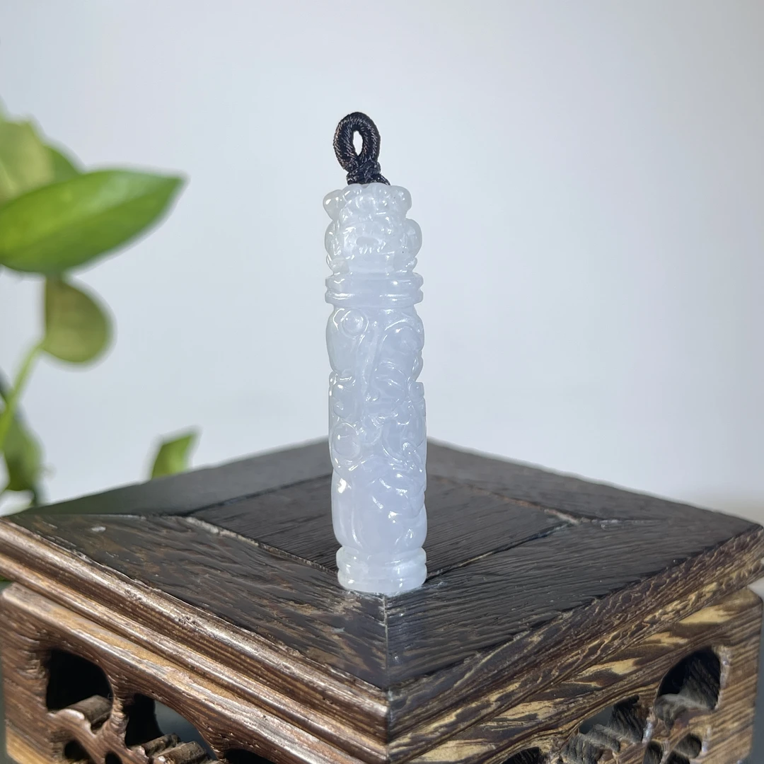 JXXA09-50 天然缅甸A货翡翠 龙柱