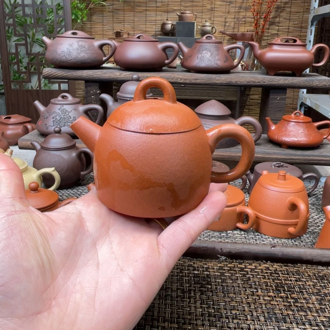 紫砂茶壶宜兴原矿紫砂手工制150