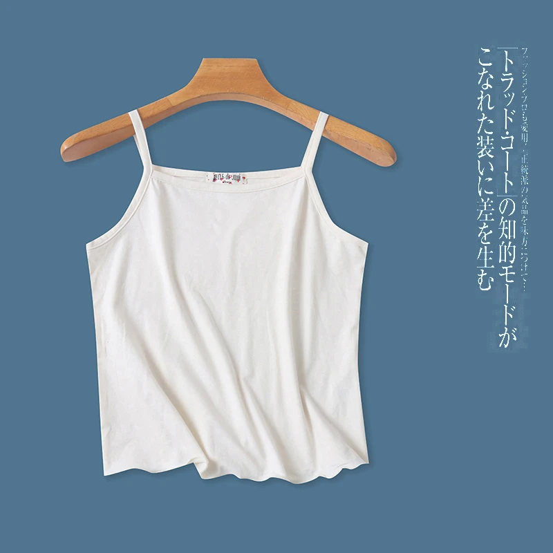 N2797外贸欧美单小女生吊带纯色弹力修身百搭内搭短款背心