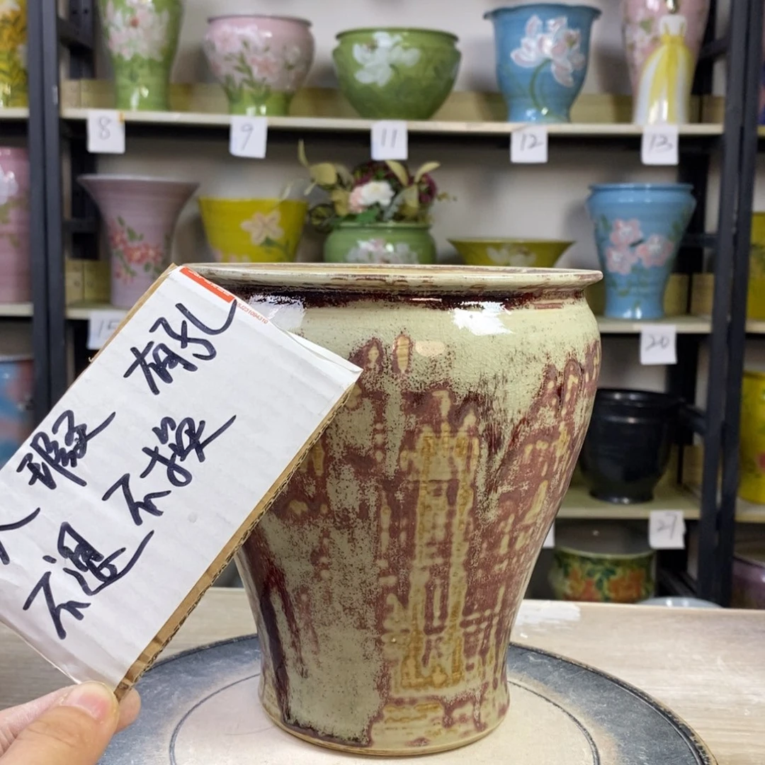 景德镇手工手绘陶瓷花盆