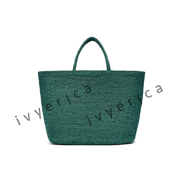 IVYERICA进口拉菲草手工编织时尚手提包G25WB013