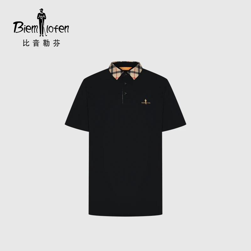 【BT_ICEMAX冰爽T】2024夏季新款男士高格纹翻领凉感短袖polo衫