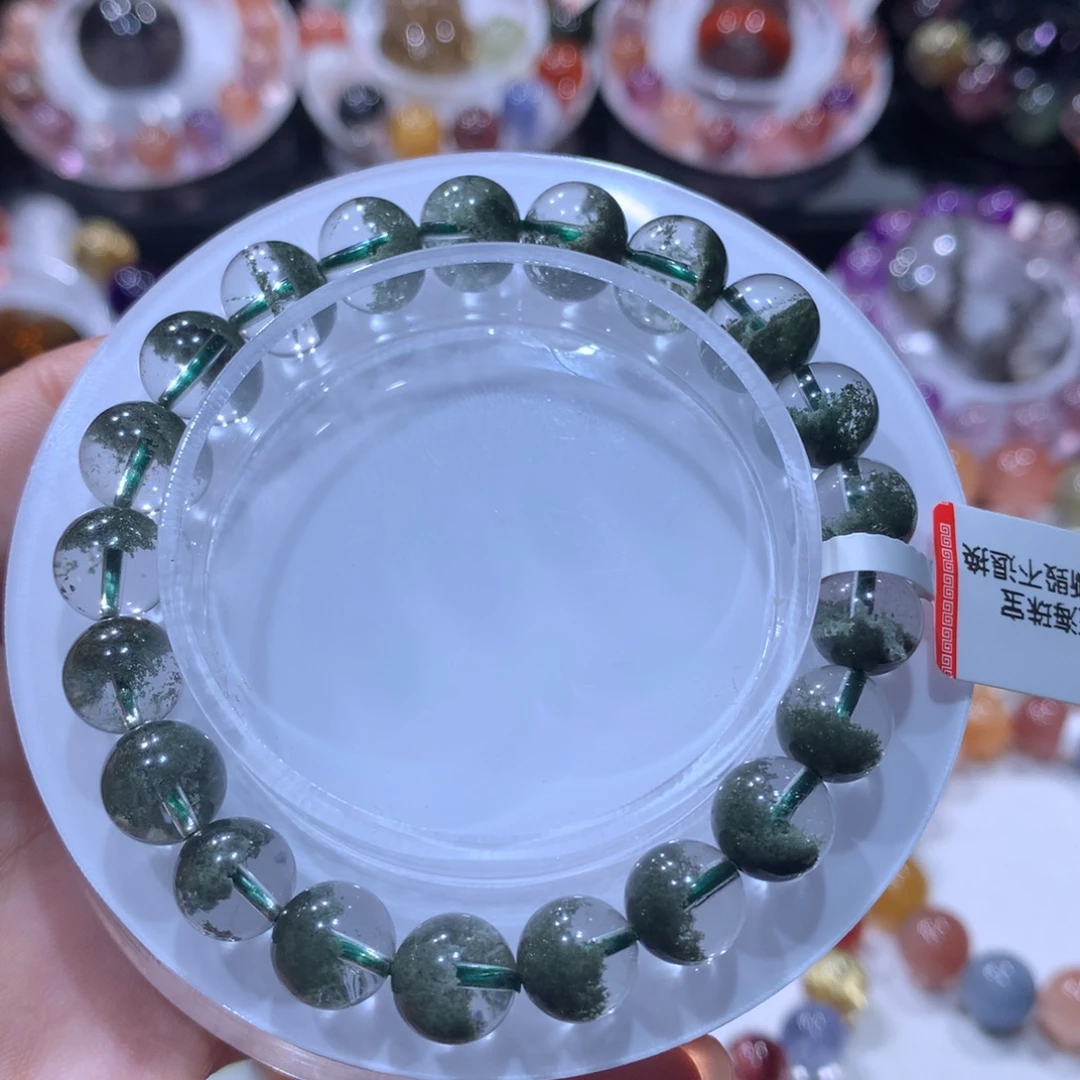 水晶未镶嵌手链绿幽灵9mm