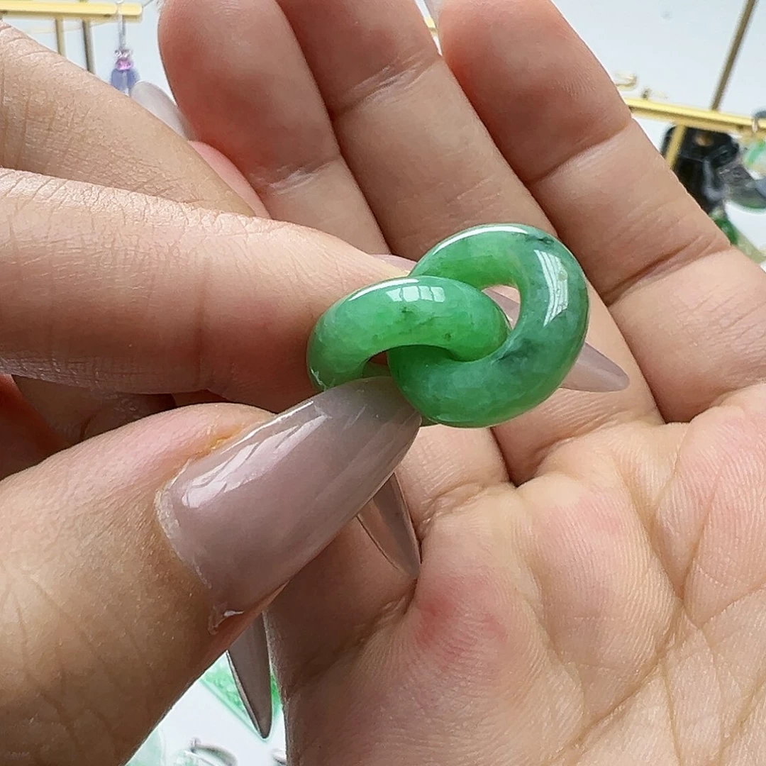 颈饰未镶嵌翡翠素*天然缅甸A货翡翠