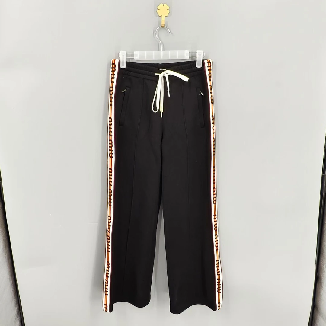 99新 MIU MIU/缪缪 葡萄籽奢潮/MiuMiu串标logo黑色时尚运动裤/40