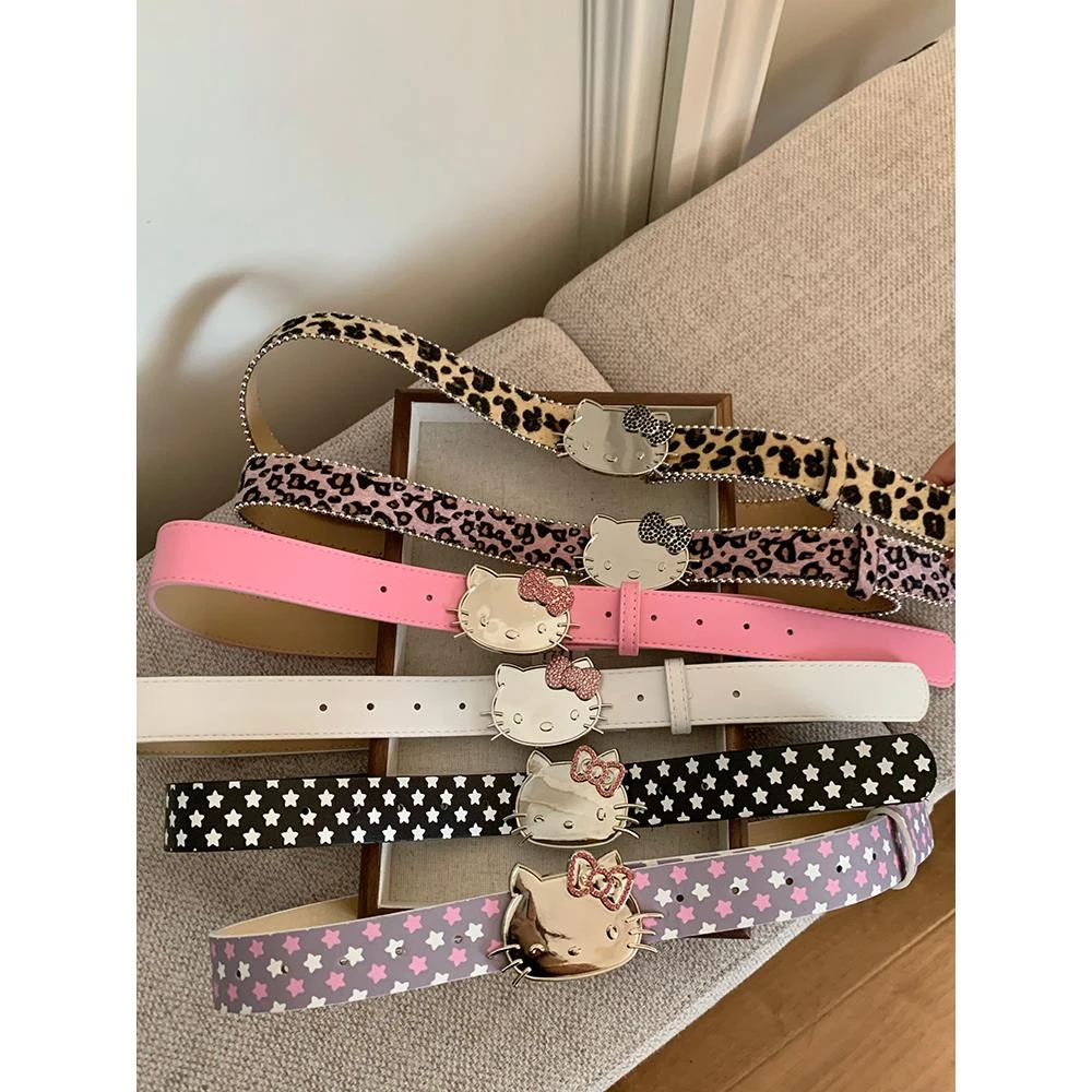 可爱卡通星星kt猫腰带配饰女辣妹风亚文化y2k百搭牛仔裤百搭皮带