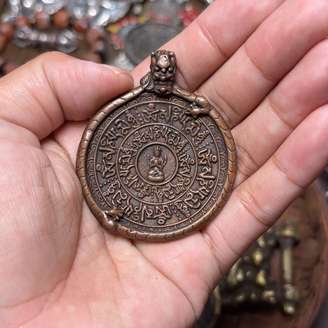铜星月菩提吊坠项链