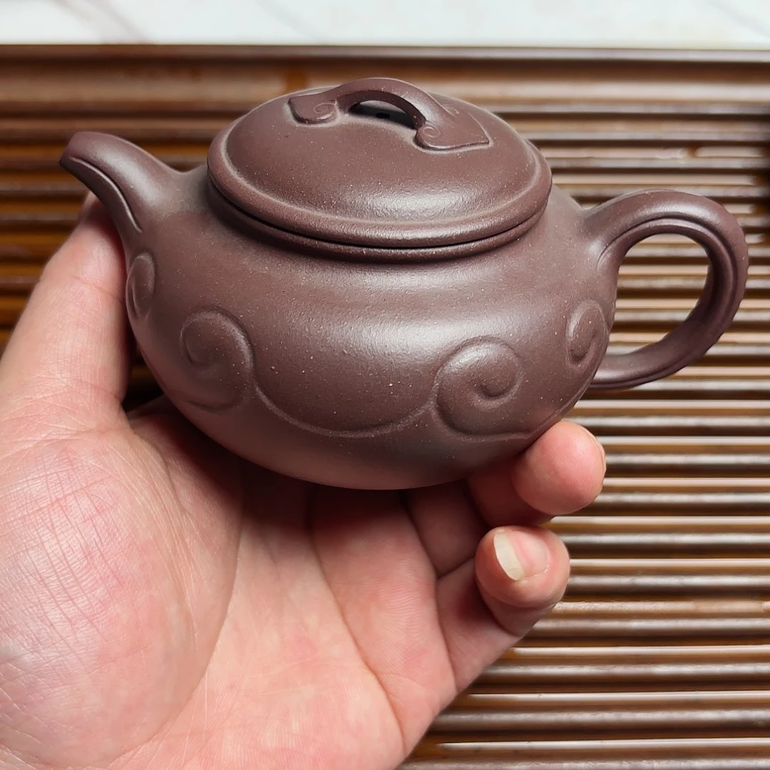 紫砂茶壶芝*粥全手工仿古如意